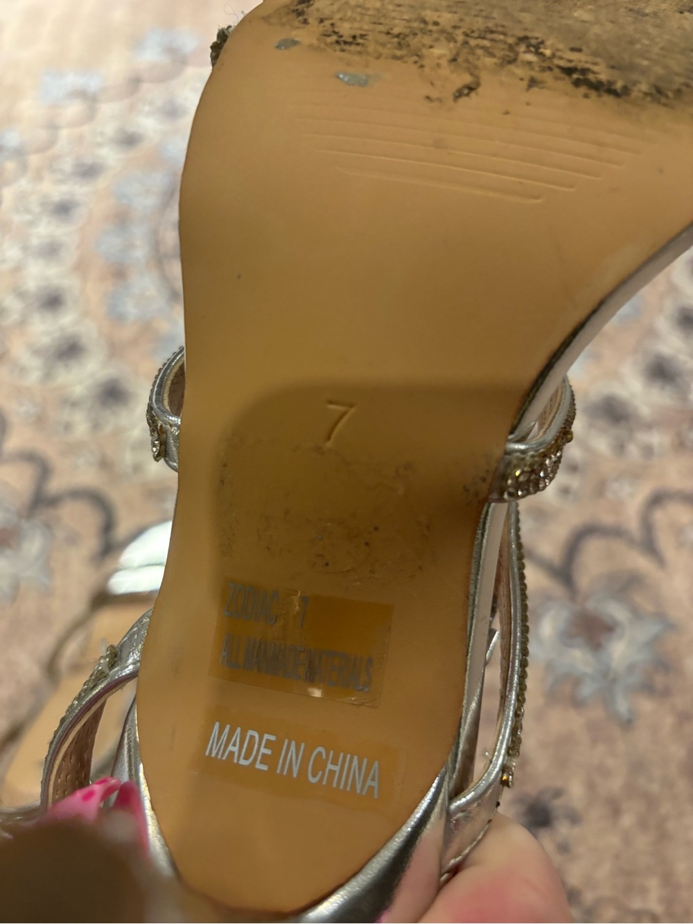 Mixx Shuz Gold Strappy Rhinestone Heels - Picture 4 of 4